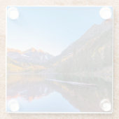 Maroon Bells Alpen Glow Glazen Onderzetter (Achterkant)