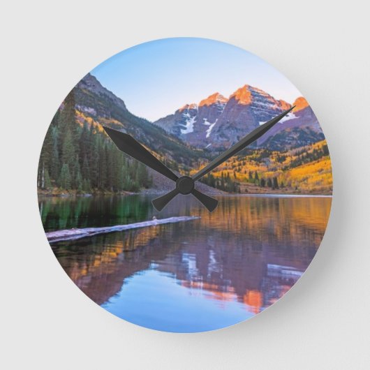 Maroon Bells Alpen Glow Ronde Klok (Voorkant)
