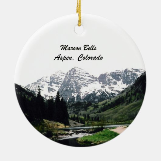 Maroon Bells, Aspen, Colorado Keramisch Ornament (Achterkant)