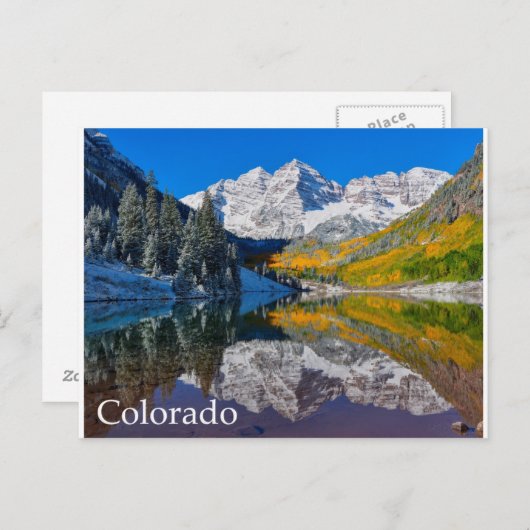 Maroon Bells Briefkaart (Voorkant / Achterkant)