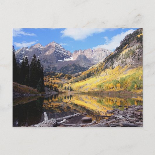 Maroon Bells Colorado Autumn Briefkaart (Voorkant)