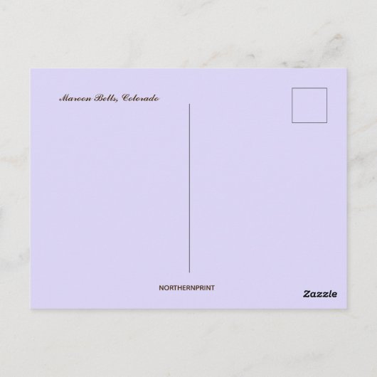 Maroon Bells Colorado Briefkaart (Achterkant)