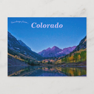 Maroon Bells Colorado Briefkaart