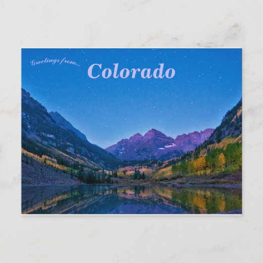 Maroon Bells Colorado Briefkaart (Voorkant)