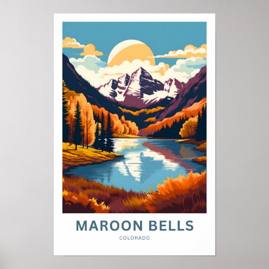 Maroon Bells Colorado Reisprint Poster (Voorkant)