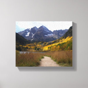 Maroon Bells Colorado Souvenir Canvas Afdruk