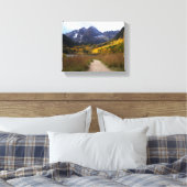 Maroon Bells Colorado Souvenir Canvas Afdruk (Insitu (Slaapkamer))