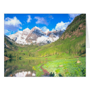 Maroon Bells Colorado Summer Wenskaart