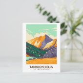 Maroon Bells Elk Mountains Colorado  Briefkaart (Staand voorkant)