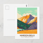 Maroon Bells Elk Mountains Colorado  Briefkaart (Voorkant / Achterkant)