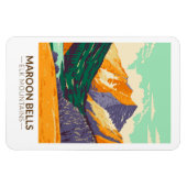 Maroon Bells Elk Mountains Colorado  Magneet (Horizontaal)