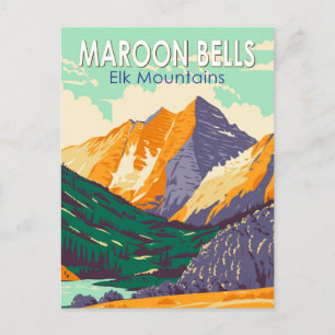 Maroon Bells Elk Mountains  kunst Briefkaart
