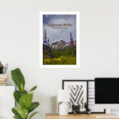 Maroon Bells Floral - poster (Thuiskantoor)