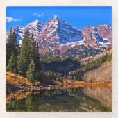 Maroon Bells Glazen Onderzetter (Voorkant)