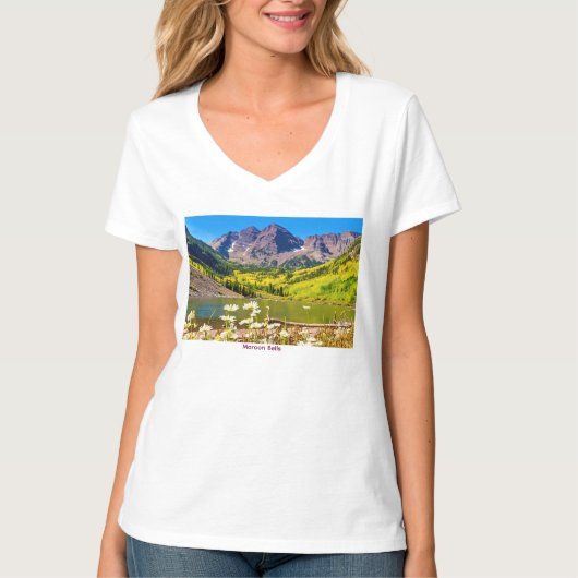 Maroon Bells in Aspen Colorado T-shirt (Voorkant)