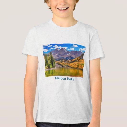 Maroon Bells in Aspen, Colorado Tri-Blend T-shirt (Voorkant)