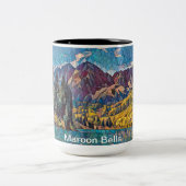 Maroon Bells in Aspen, Colorado Tweekleurige Koffiemok (Center)