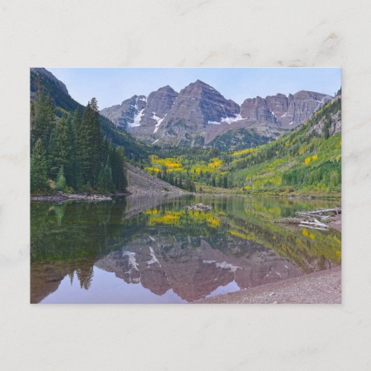 Maroon Bells in de herfst, Colorado Briefkaart (Voorkant)