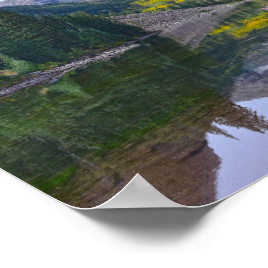 Maroon Bells in de herfst, Colorado Poster (Hoek)