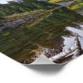 Maroon Bells in de herfst, Colorado Poster (Hoek)