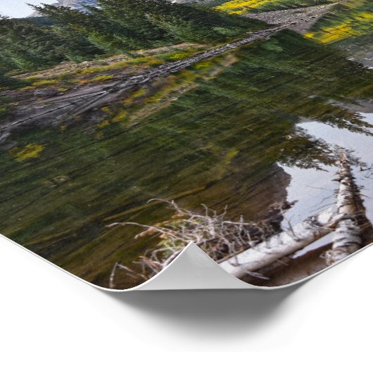 Maroon Bells in de herfst, Colorado Poster (Hoek)