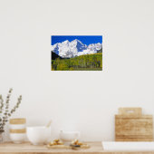 Maroon Bells met herfst espenbos. Poster (Keuken)