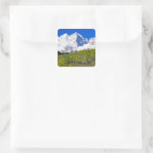 Maroon Bells met herfst espenbos. Vierkante Sticker (Tas)