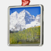Maroon Bells met herfstespenbos. Metalen Ornament (Links)