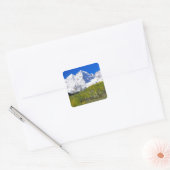 Maroon Bells met herfstespenbos. Vierkante Sticker (Envelop)