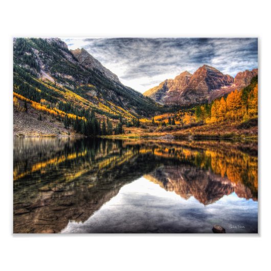 Maroon Bells Morning 10 x 8 inch Foto Afdruk (Voorkant)