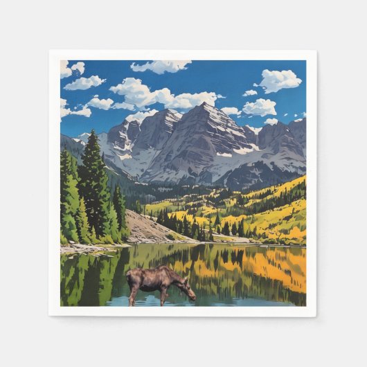 Maroon Bells Papieren servet (Voorkant)