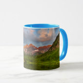Maroon Bells reflecteert in Calm Maroon Lake 2 Mok (Voorkant rechts)