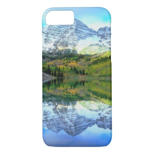 Maroon Bells reflecterend in Maroon Lake Case-Mate iPhone Case (Achterkant)