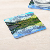Maroon Bells reflecterend in Maroon Lake Kartonnen Onderzetters (Schuin)