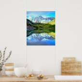 Maroon Bells reflecterend in Maroon Lake Poster (Keuken)