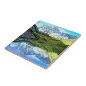 Maroon Bells reflecterend in Maroon Lake Tegeltje (Zijkant)