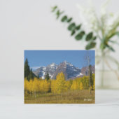 Maroon Bells Series #4, Autumn Reflection. Briefkaart (Staand voorkant)