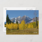 Maroon Bells Series #4, Autumn Reflection. Briefkaart (Voorkant / Achterkant)