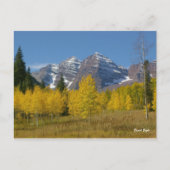 Maroon Bells Series #4, Autumn Reflection. Briefkaart (Voorkant)