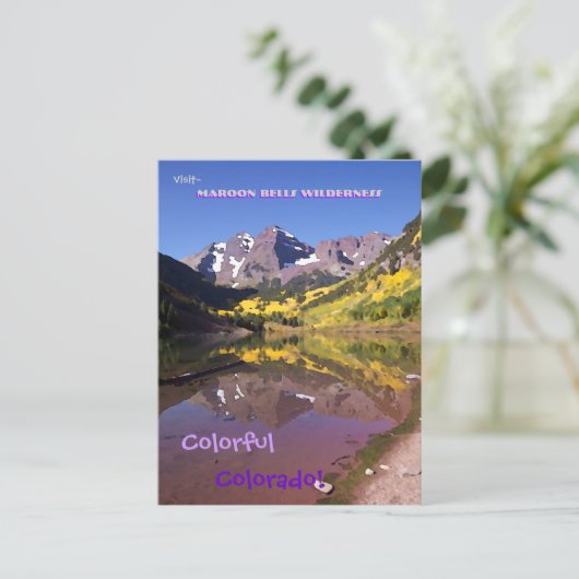 Maroon Bells stijl Briefkaart (Staand voorkant)