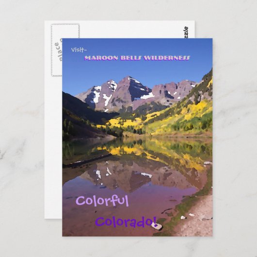 Maroon Bells  stijl Briefkaart (Voorkant / Achterkant)