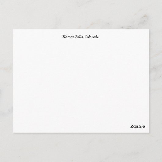 Maroon Bells Summer Meadow Briefkaart (Achterkant)