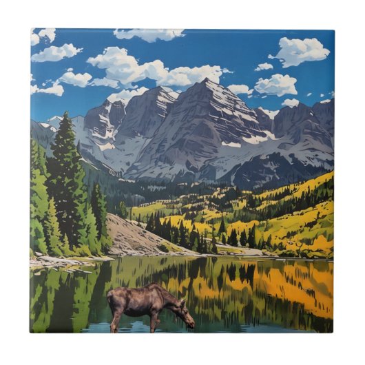 Maroon Bells Tegeltje (Voorkant)