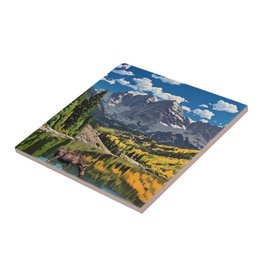 Maroon Bells Tegeltje (Zijkant)