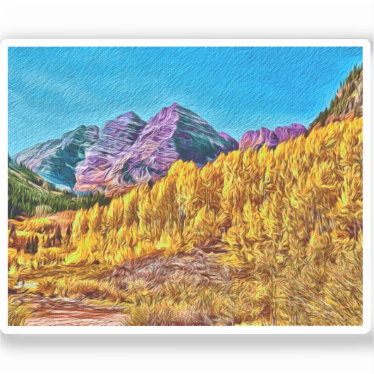 Maroon Bells Vinyl Sticker (Voorkant)