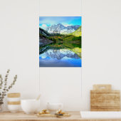Maroon Bells weerspiegelend in Maroon Lake Poster (Keuken)