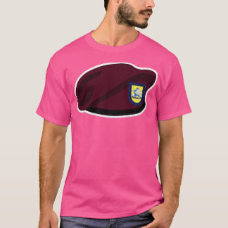Maroon Beret Flash DUI 173e ondersteuningsbataljon T-shirt
