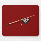 Maroon Billiardtafel Muismat (Voorkant)