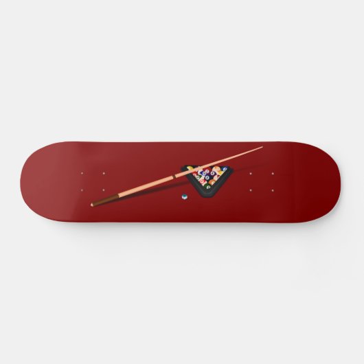 Maroon Billiardtafel Persoonlijk Skateboard (Horizontaal)