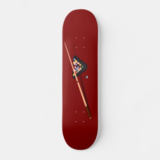 Maroon Billiardtafel Persoonlijk Skateboard (Voorkant)